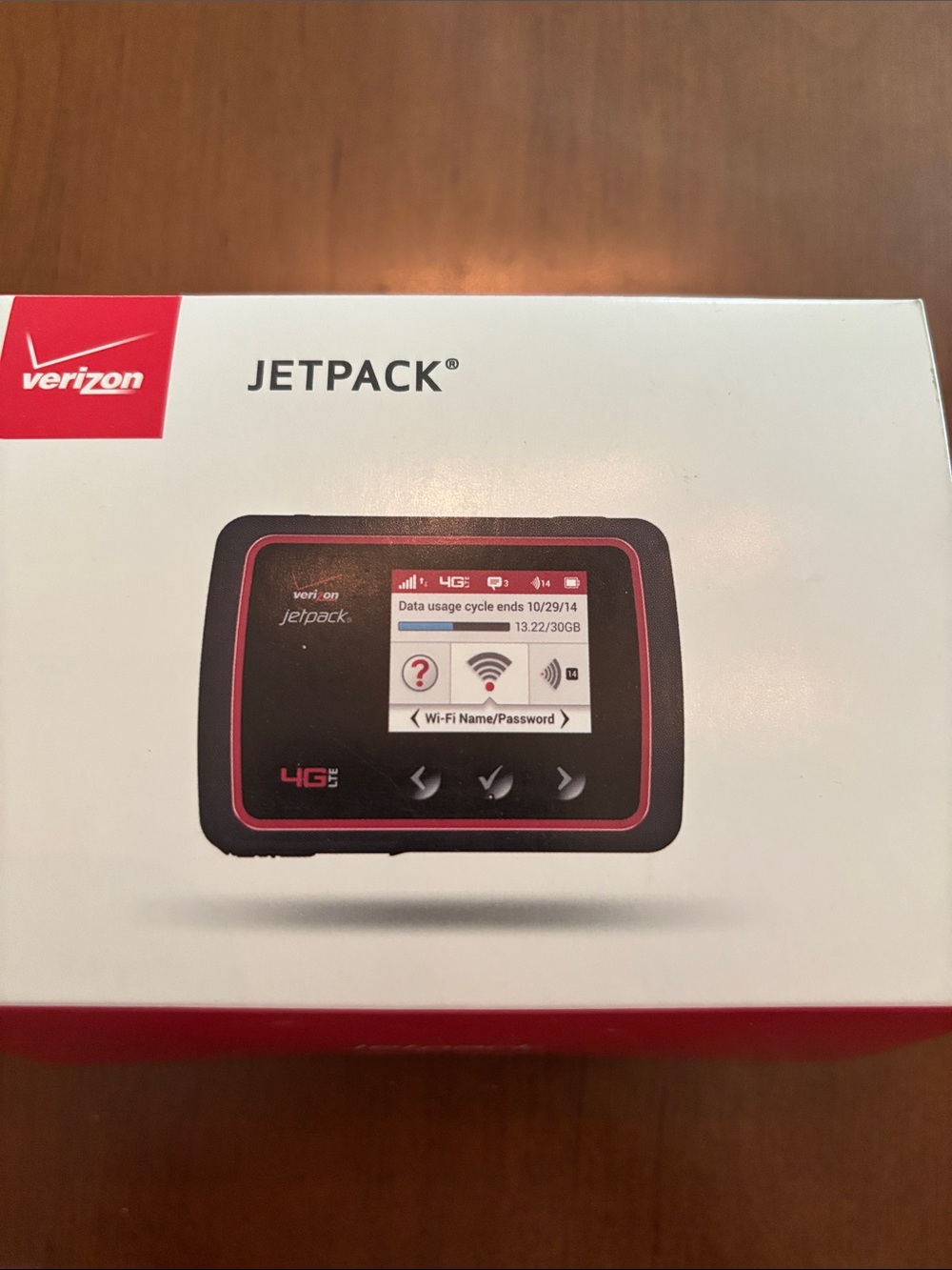 Verizon Jetpack Mobile Hotspot - Black with Red Trim NIB never used